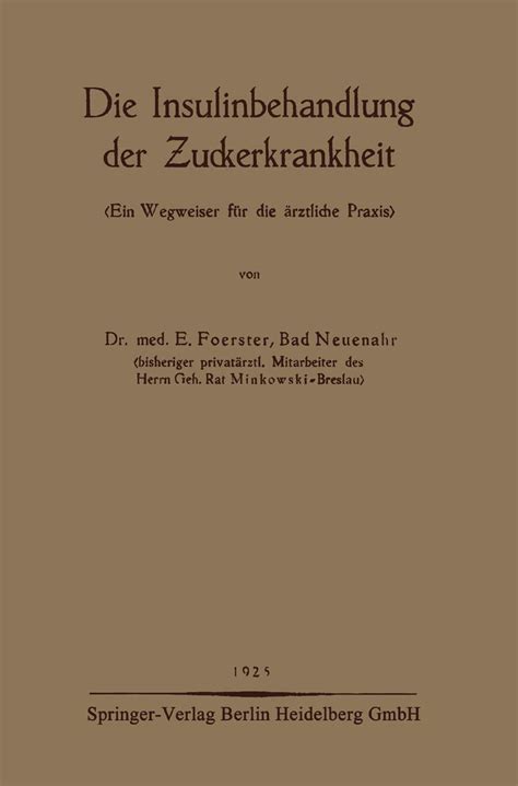 Insulinbehandlung der Zuckerkrankheit Ein Wegweiser für