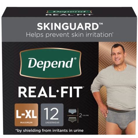 Depend Real Fit Maximum Absorbency Large/Extra Large Men Incontinence ...