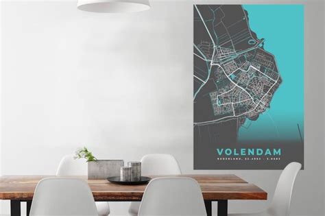 Poster Volendam Kaart Plattegrond Stadskaart X Cm Bol