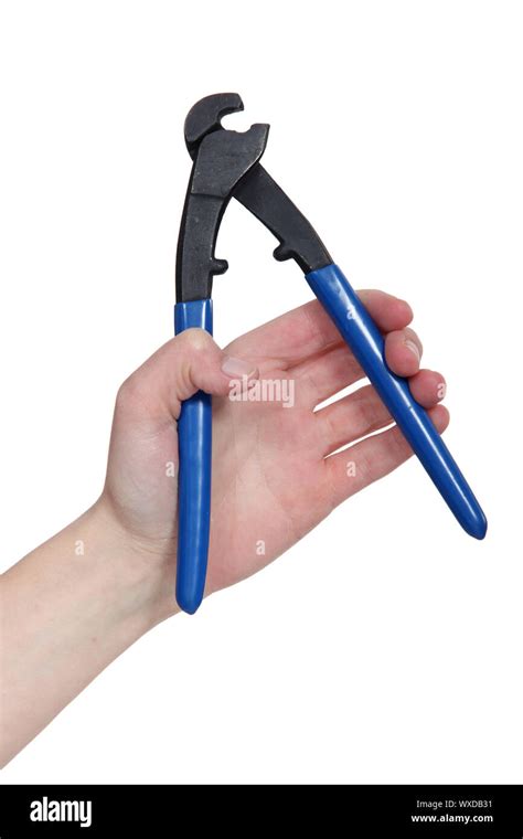 Hand Holding Pliers Stock Photo Alamy