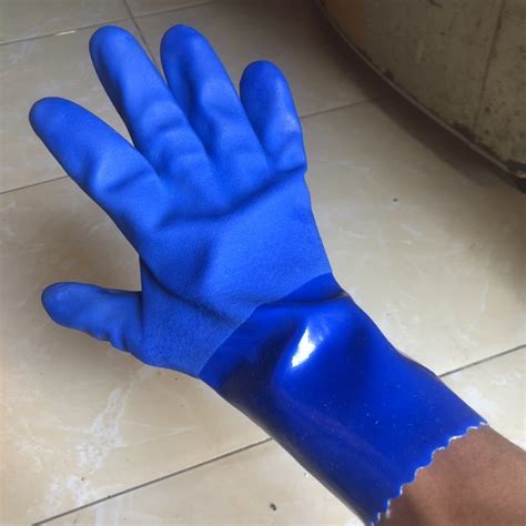 Jual SARUNG TANGAN KARET SUPER TEBAL SATUNG TANGAN KARET LAPIS PVC