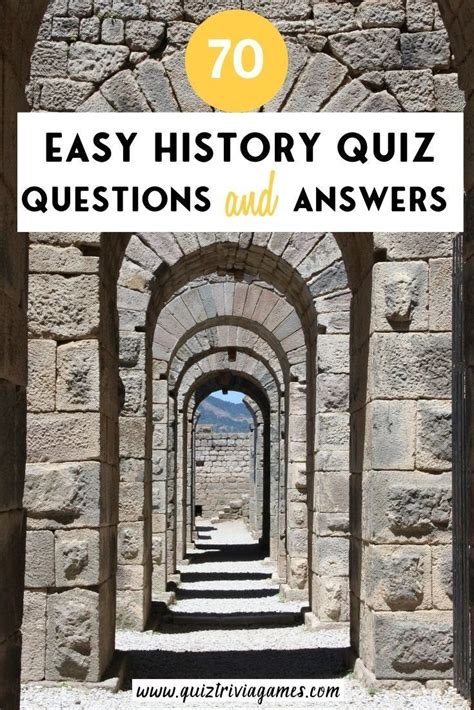 70 Easy History Quiz Questions Answers Artofit