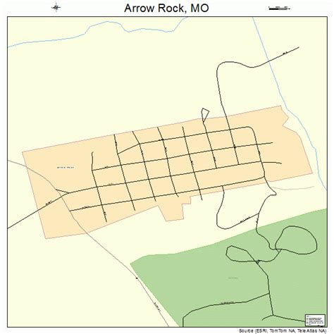 Arrow Rock Missouri Street Map 2902044