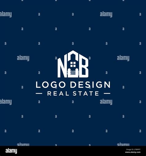 Initial Letter Nb Monogram Logo With Abstract House Shape Simple And