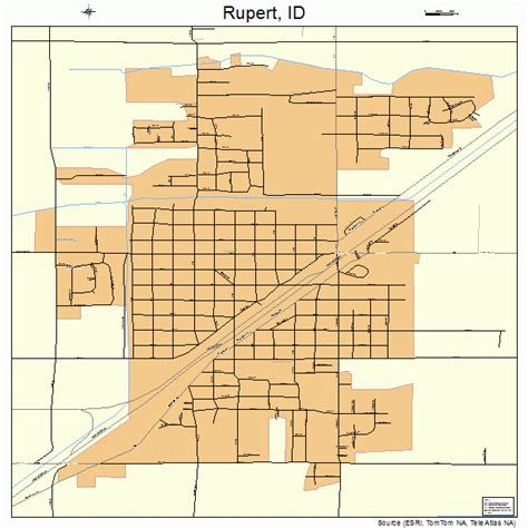 Rupert Idaho Street Map 1670660