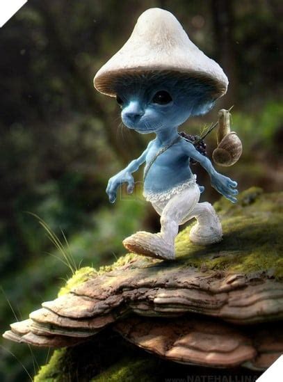 Smurf Cat/Blue Mushroom Cat là gì - Meme xì trum nón nấm mặt mèo đến từ ...