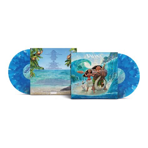 Bso Vaiana The Songs Vinilo Color Azul Efecto Olas