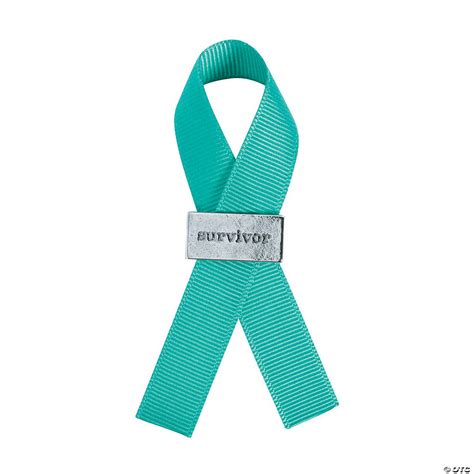 Teal Survivor Ribbon Pins Oriental Trading