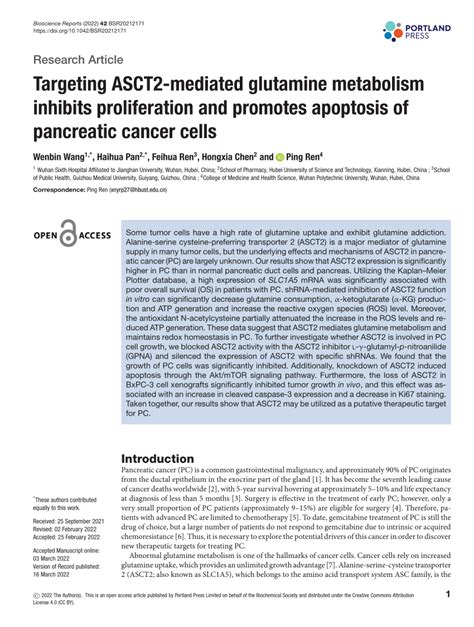 Pdf Targeting Asct Mediated Glutamine Metabolism Inhibits