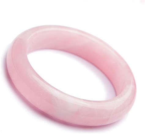 Amazon Genuine Pink Natural Rose Quartz Crystal Lady Bangle Inner