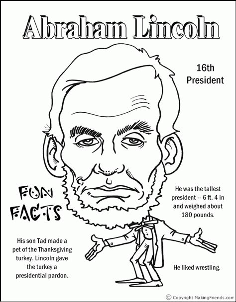 Abraham Lincoln Coloring Pages Printable - Coloring Home