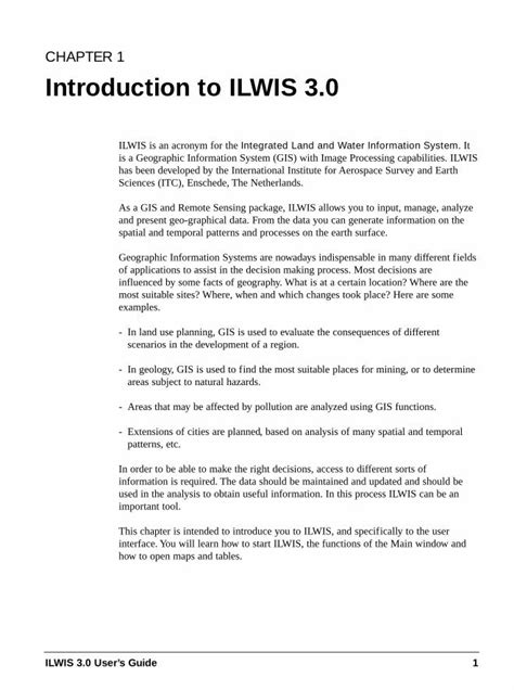 Pdf Chapter 1 Introduction To Ilwis 3 · Pdf Filechapter 1