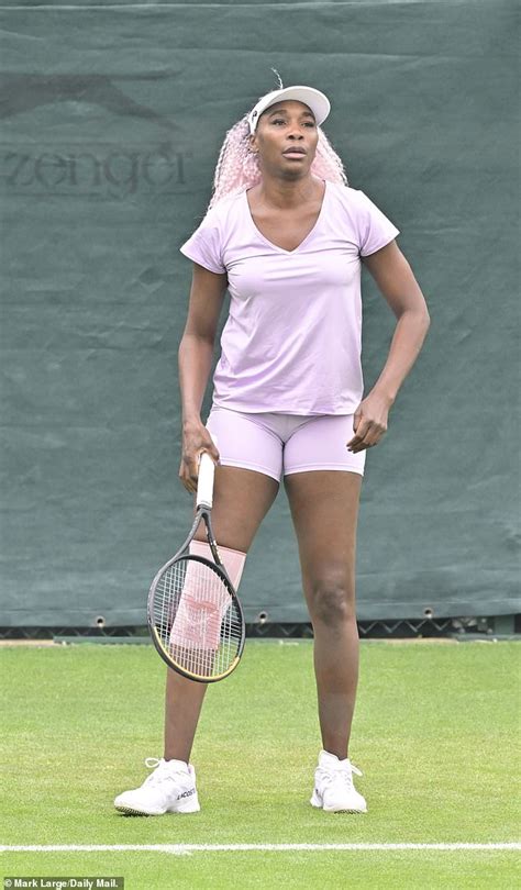 Venus Williams Wears Pink Hot Pants And A Matching T Shirt As She