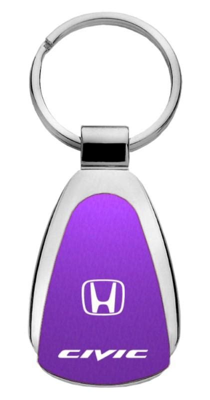 Sell Honda Civic Purple Teardrop Keychain Key Fob Engraved In USA