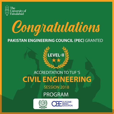 Pakistan Engineering Council Pec Granted Level Ii Accreditation To