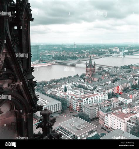 Aerial view of Cologne from the Dom Cathedral Stock Photo - Alamy