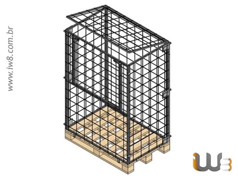 Gaiola Aramada Industrial Armazenagem E Transporte