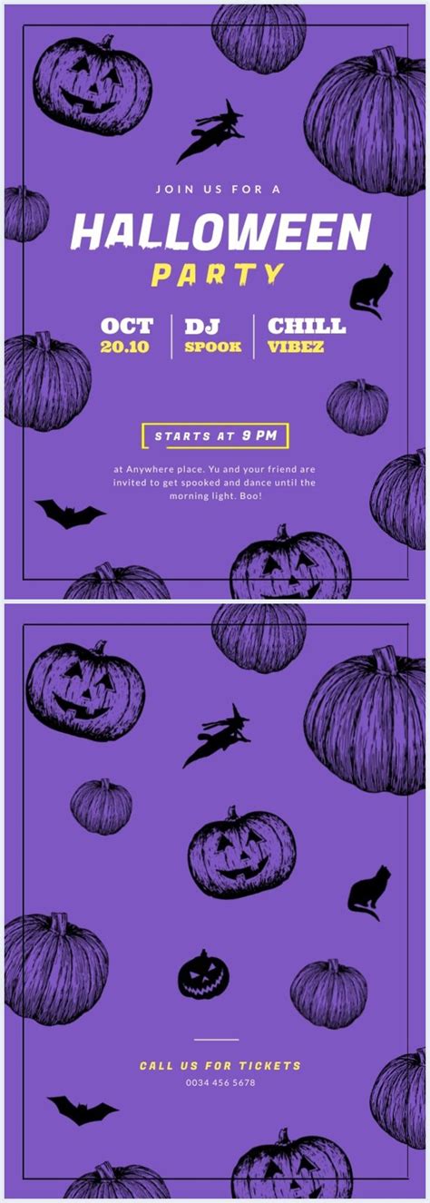 Customizable Halloween Party Invitation Template | Party invite ...