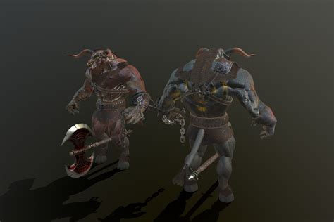 Minotaur With Axe Characters Unity Asset Store