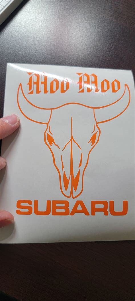 Moomoo Subaru Decals Etsy