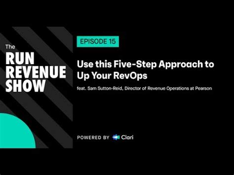 Use This Five Step Approach To Scale Up Your Revops With Director Of