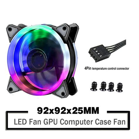 Cm Mm Led Fan Mm Pin Pin Pc Desktop Computer Case Cooling Cooler