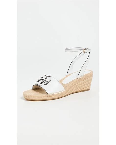 Tory Burch Mm Ines Wedge Espadrilles In White Lyst