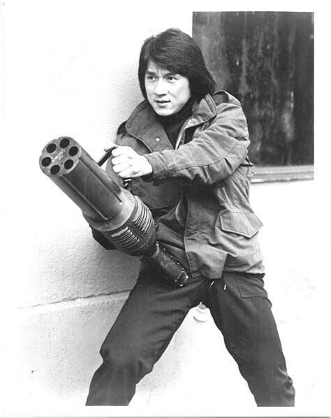 Jackie Chan In 1985 The Protector With Grenade Launcher 8x10 Inch Photo