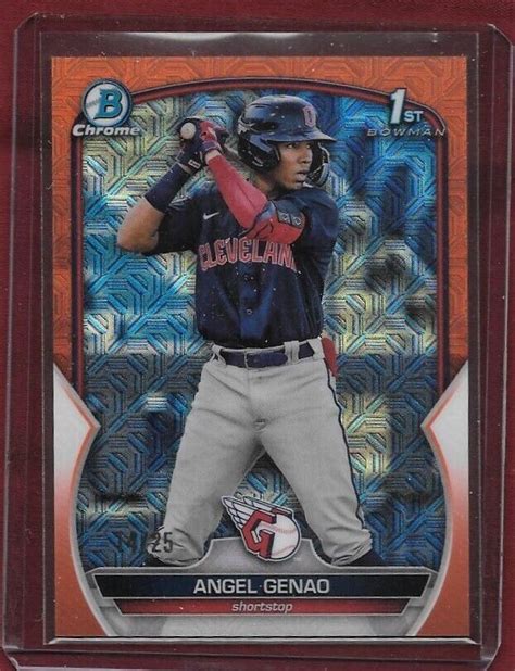 Yahoo Bowman Chrome Orange Mojo Refractor Para