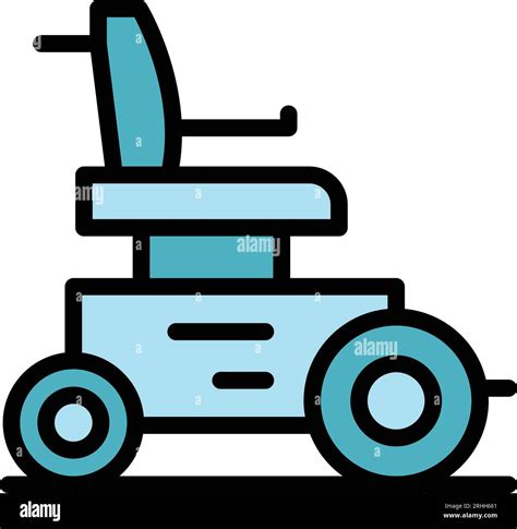 Outdoor Electric Wheelchair Icon Outline Vector Scooter Chair Power