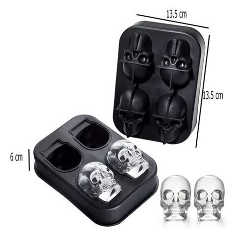 Black 3D Skull Shaped Silicone Ice Tray Packaging Type Box At Rs 100