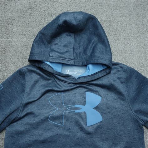 Under Armour Coldgear Pullover Hoodie Boys Sz Yxl Blue Long Sleeve Front Pockets Ebay