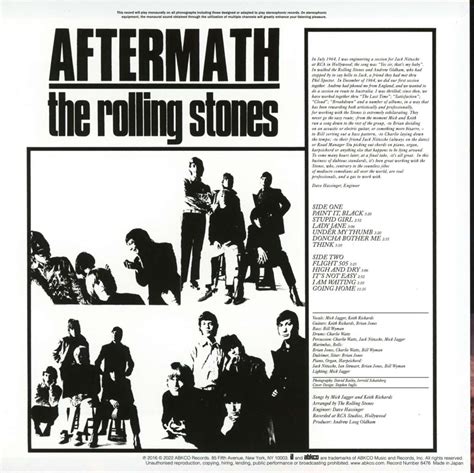 The Rolling Stones Aftermath Us Version Limited Japan Shm Cd Mono Cd Wom