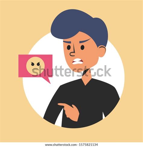 Angry Man Emoji Symbol Vector Isolated Stock Vector (Royalty Free ...