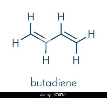 Polybutadiene (butadiene rubber) polymer, chemical structure. Used in ...