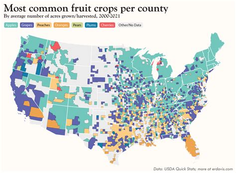 US agriculture landscape (crop dominance by country) : r/MapPorn