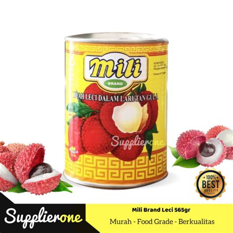 Mili Brand Lychee Buah Kaleng Buah Kaleng Leci Mili Brand