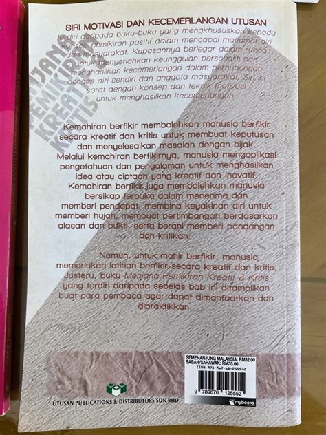 Buku Menjana Pemikiran Kreatif Dan Kritis Buku Usahawan Wanita Dan Buku