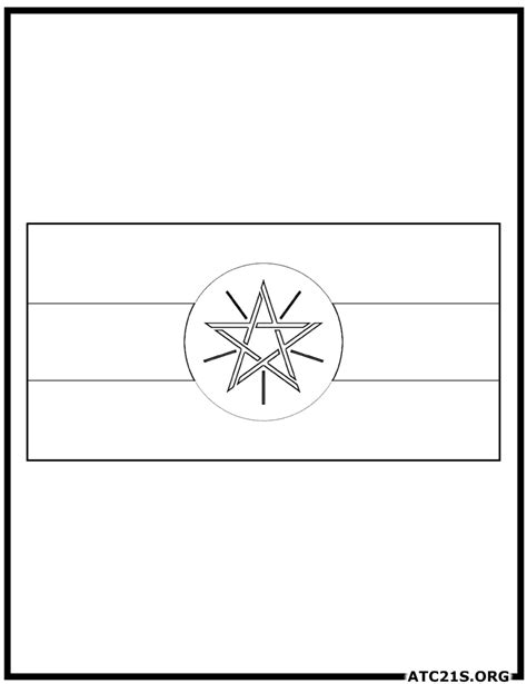 Ethiopia Flag Coloring Page Atc21s