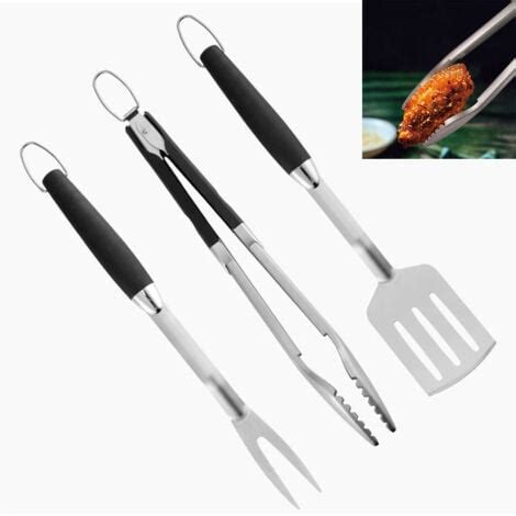 Kit Accessoires pour Barbecue 3 pièces Pinces pour Barbecue spatule