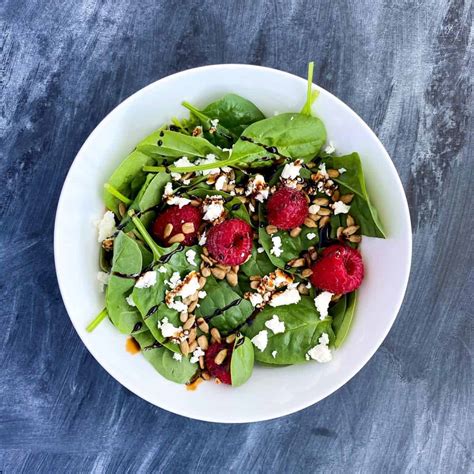 Raspberry Feta Spinach Salad | {Dietetic Directions, Dietitian recipe}