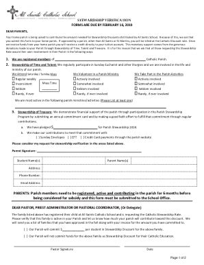 Fillable Online Stewardship Verification Fax Email Print Pdffiller