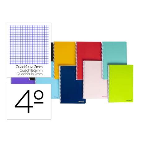 Cuaderno Espiral Marca Liderpapel Cuarto Smart Tapa Blanda 80h 08394