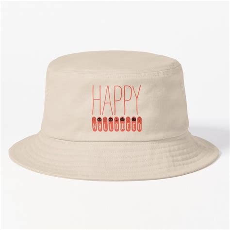 Pumpkin Autumn Coffee Sublimation Happy Halloween Bucket Hat For Sale