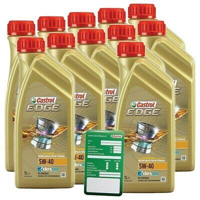 eBay 11 L LITER CASTROL EDGE FLUID TITANIUM 5W 40 MOTOR ÖL MOTOREN ÖL