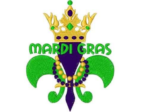 Mardi Gras Machine Embroidery Design Etsy