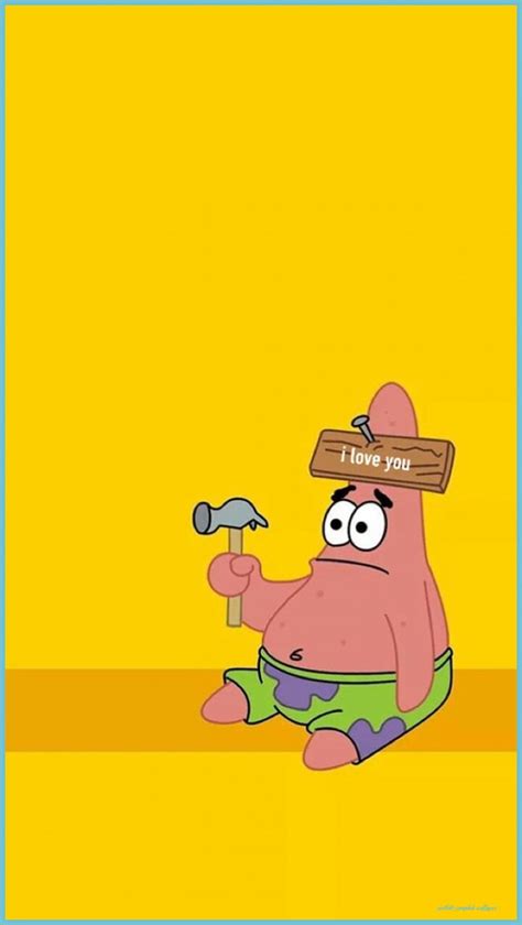 Patrick Star Aesthetic I Love You Spongebob Cartoon Patrick Baddie Hd Phone Wallpaper Pxfuel