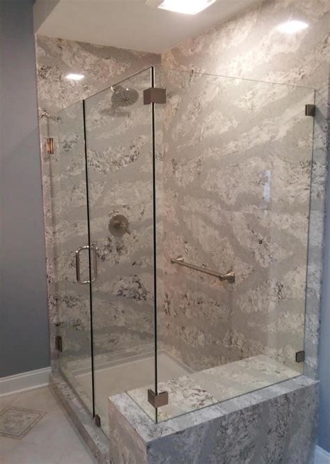 Quartz Slab Shower Wall