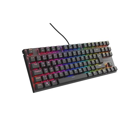 KLAWIATURA DLA GRACZY GENESIS THOR 303 TKL DE PODŚWIETLENIE RGB MECHANICZNA SILENT SWITCH CZARNA HOT