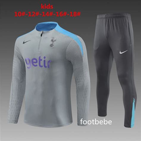 Survetement Tottenham Enfant Gris Clair Footbebe